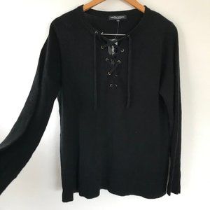 Wendy Williams Collection LaceUp Front Sweater NWT